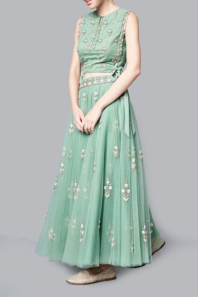 3 - Atreyi Crop Top and Skirt, image 3