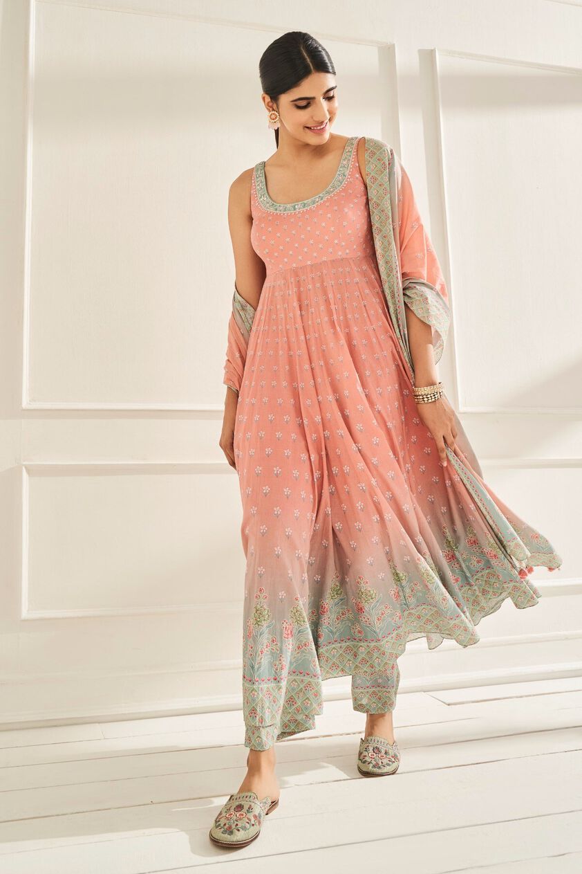 4 - Sravya Anarkali Set – Pink, image 4