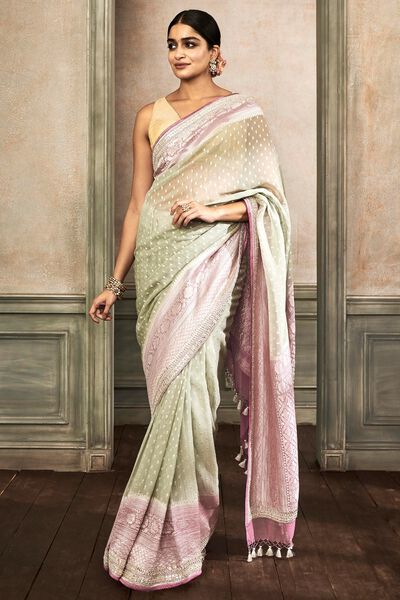 Aahi Saree Set -  Sage Green