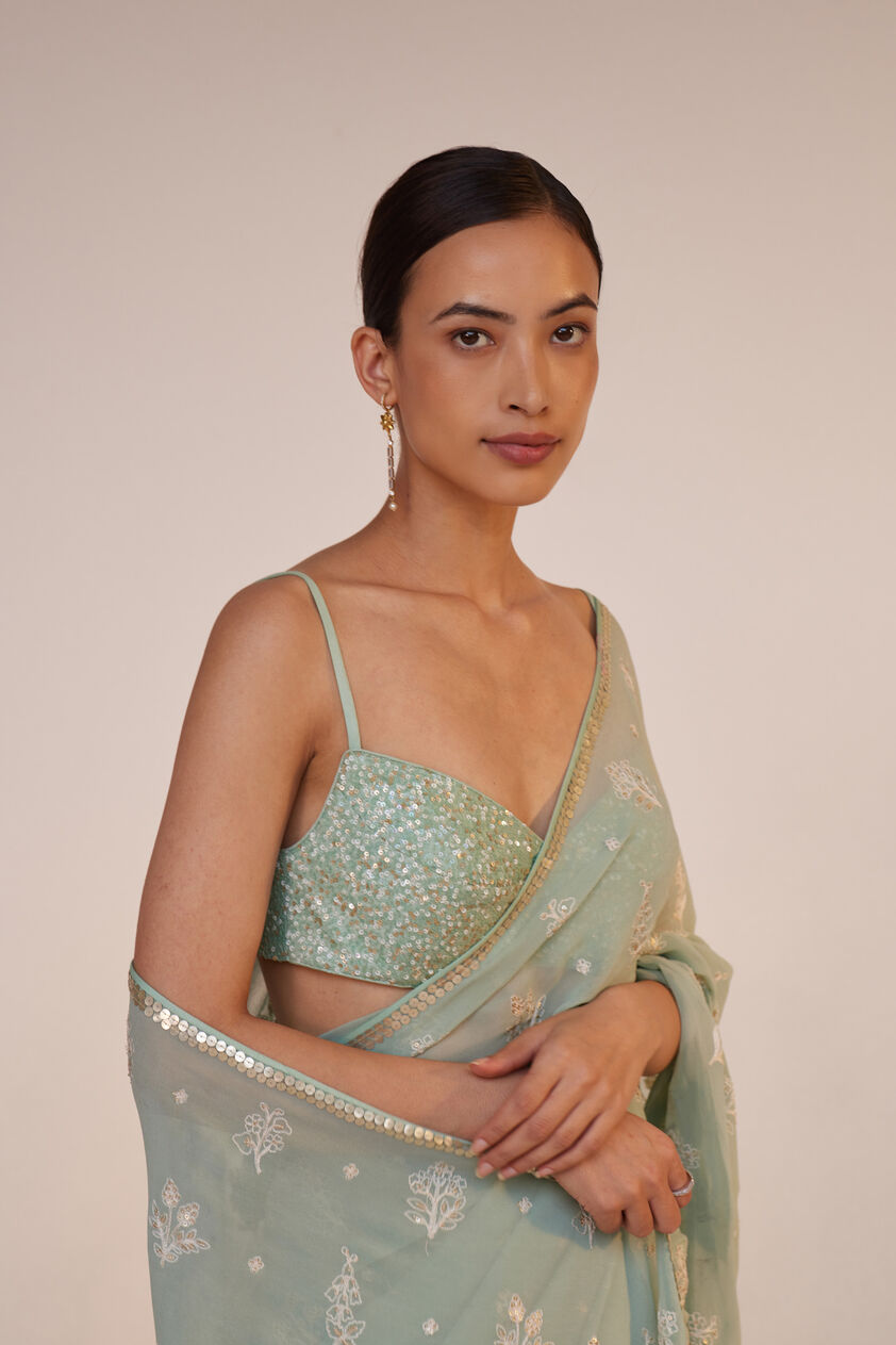 Iqra Saree, Sage, image 4
