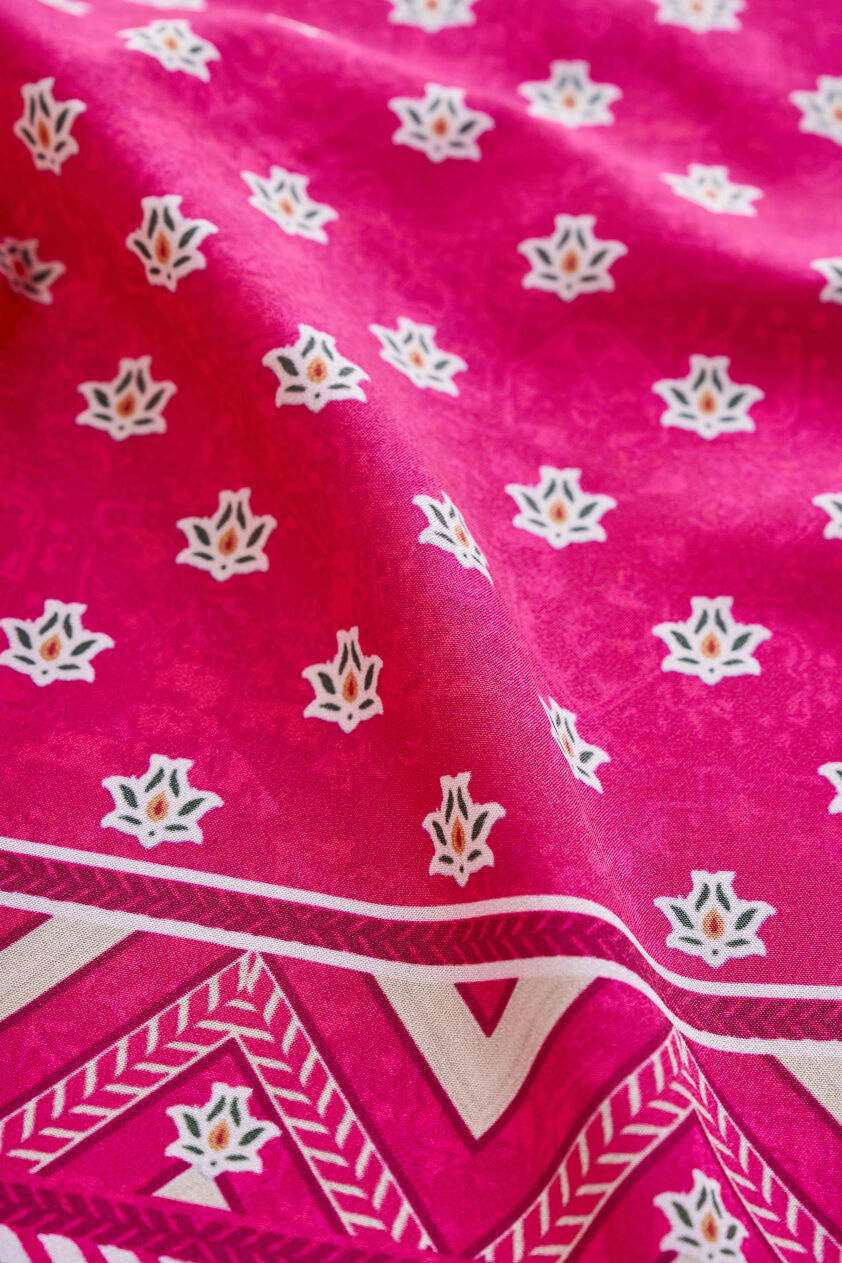Umang Pocket Square - Fuchsia Pink, Fuschia, image 2