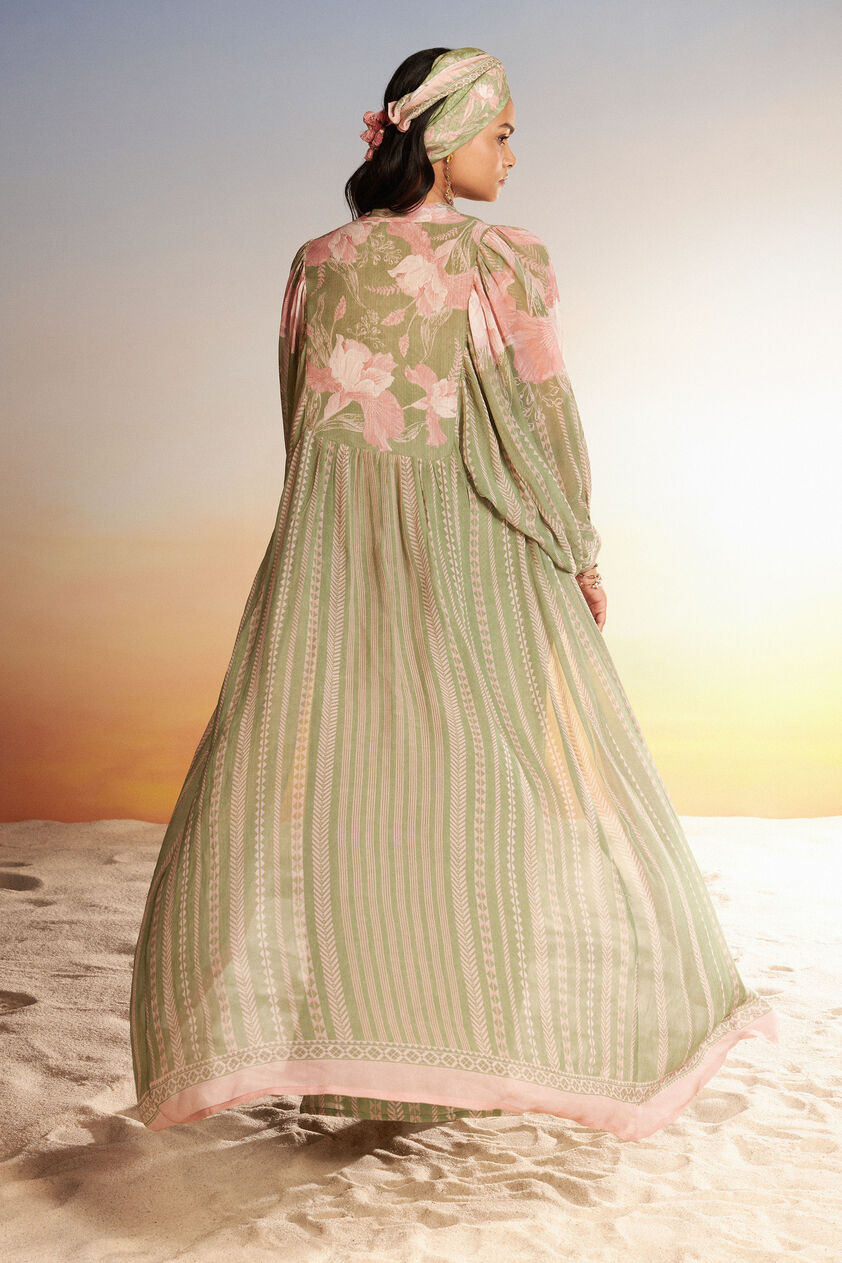 Sama Overlayer Kaftan - Sage, Sage, image 2
