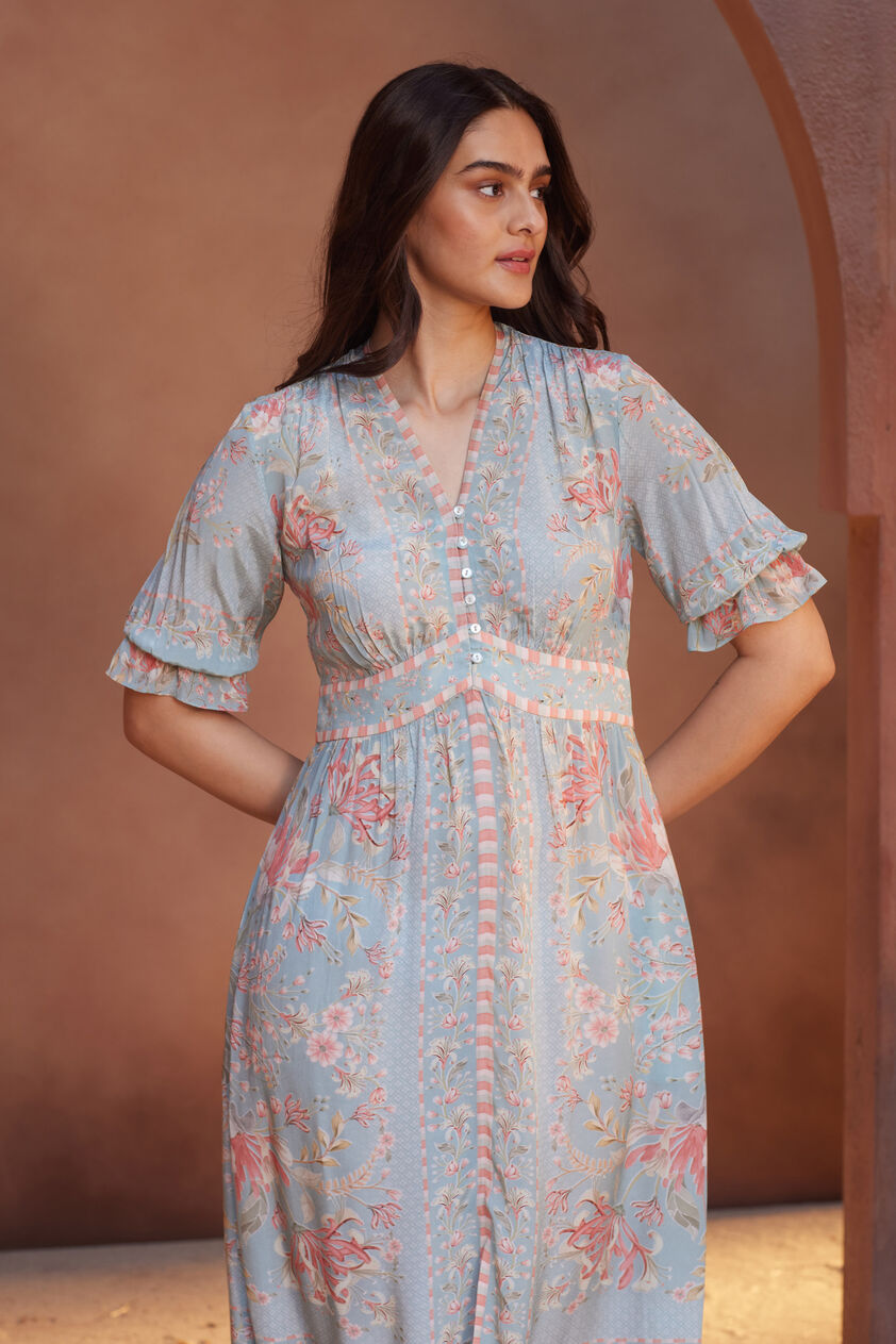 Alvaro Dress - Powder Blue, Powder Blue, image 5