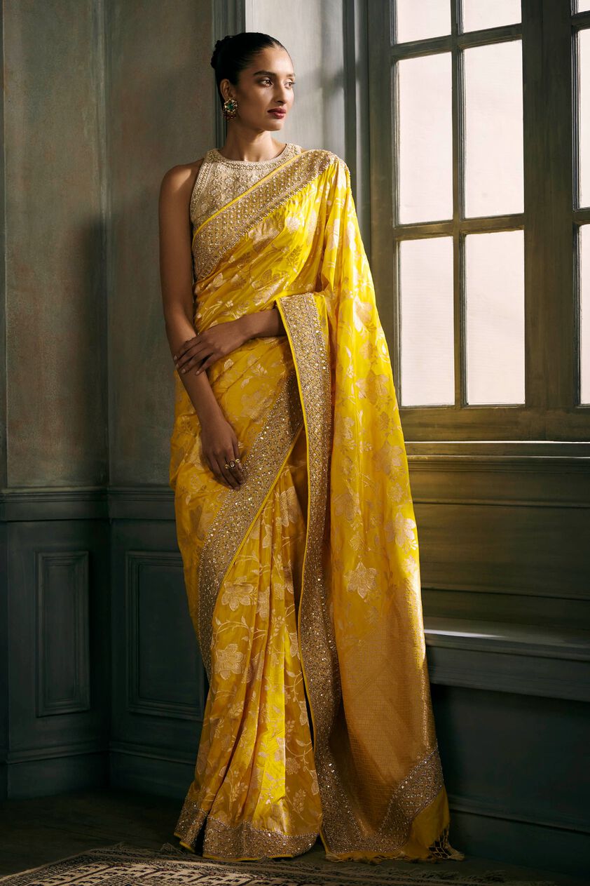 1 - Deepta Saree Set &ndash; Yellow, image 1