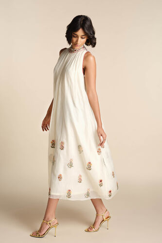 Gelnora Embroidered Mul Dress - Natural, Natural, image 3