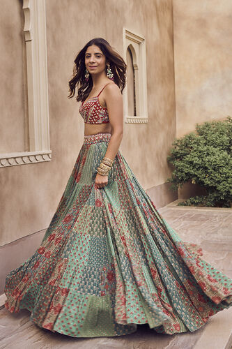 Iara Lehenga - Sage, Sage, image 1