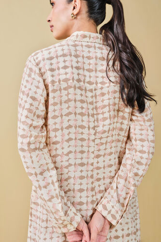 Wilderness Hand-block Printed Linen Co-ord - Beige, Beige, image 11