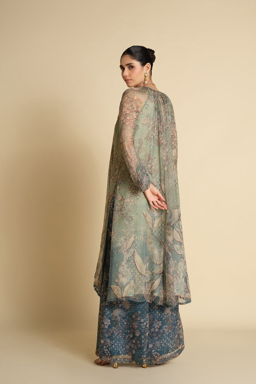 Alarka Printed Kurta Set - Powder Blue, Powder Blue, image 2