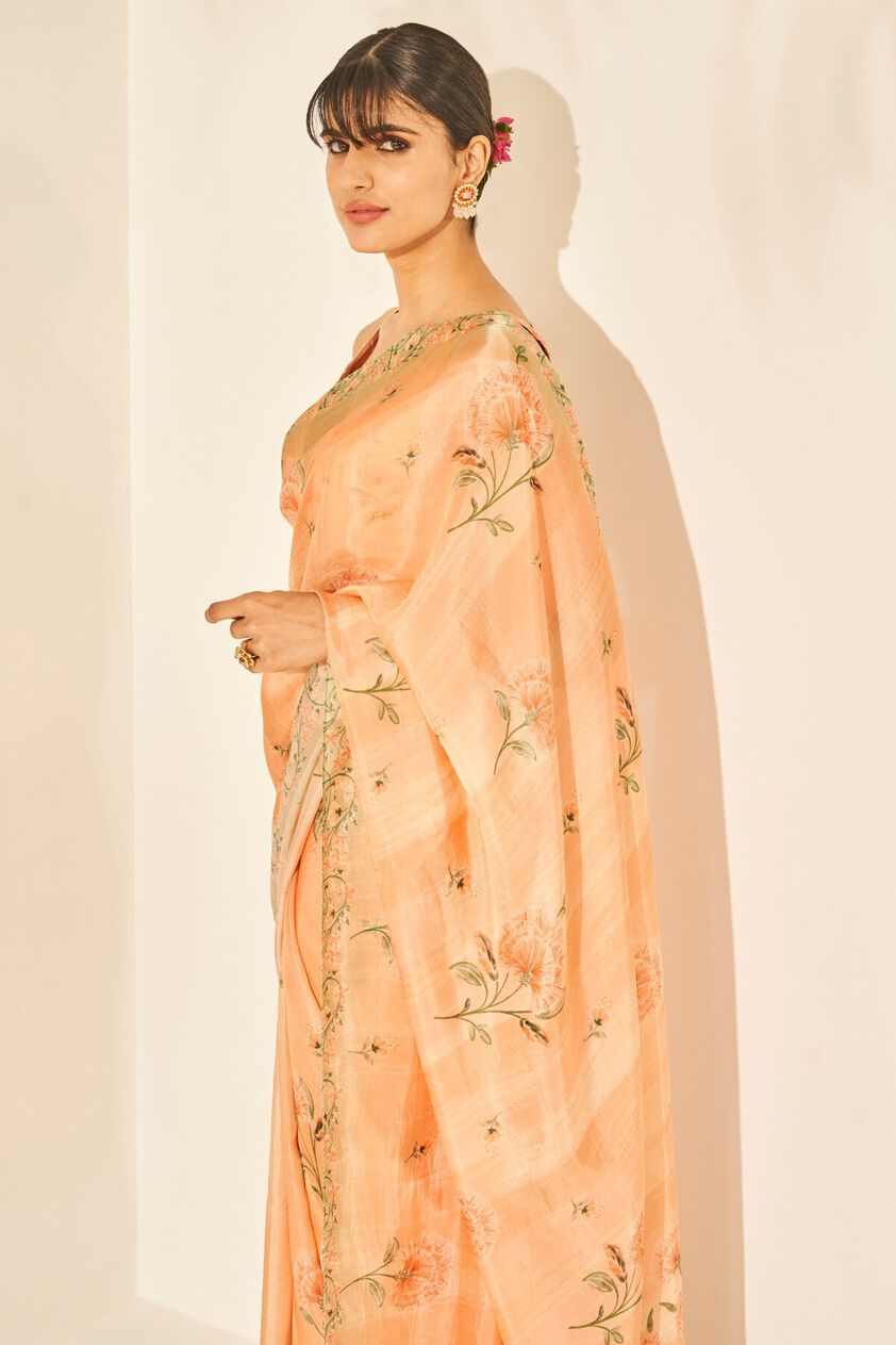 7 - Gamya Saree - Peach, image 7