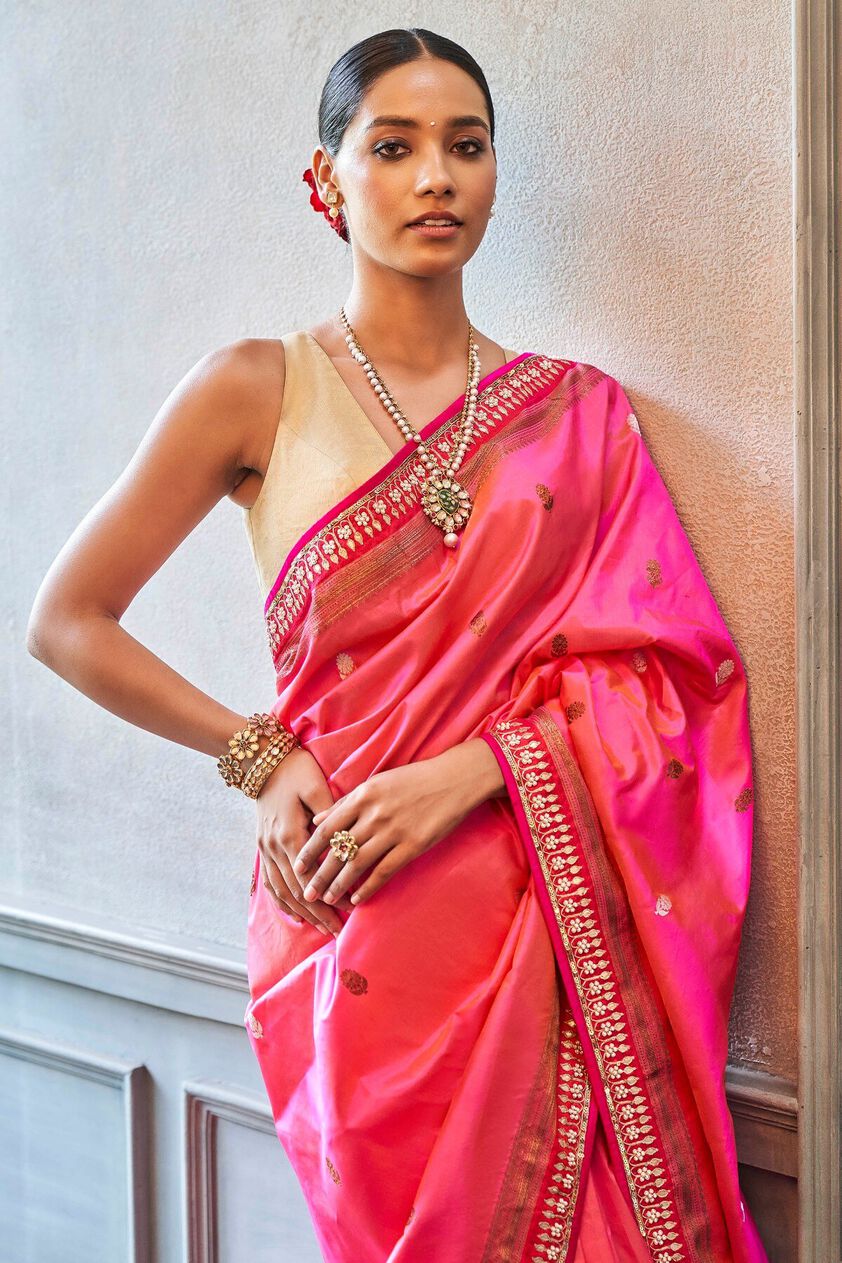 4 - Naseen Saree Set - Pink, image 4