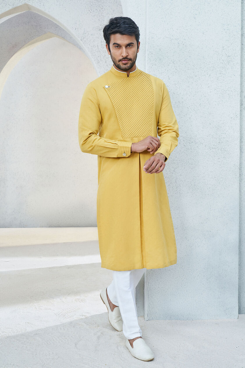 Faris Kurta - Mustard, Mustard, image 1