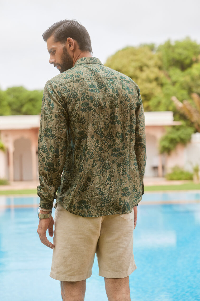 Ashvik Silk Shirt - Sage, Sage, image 2