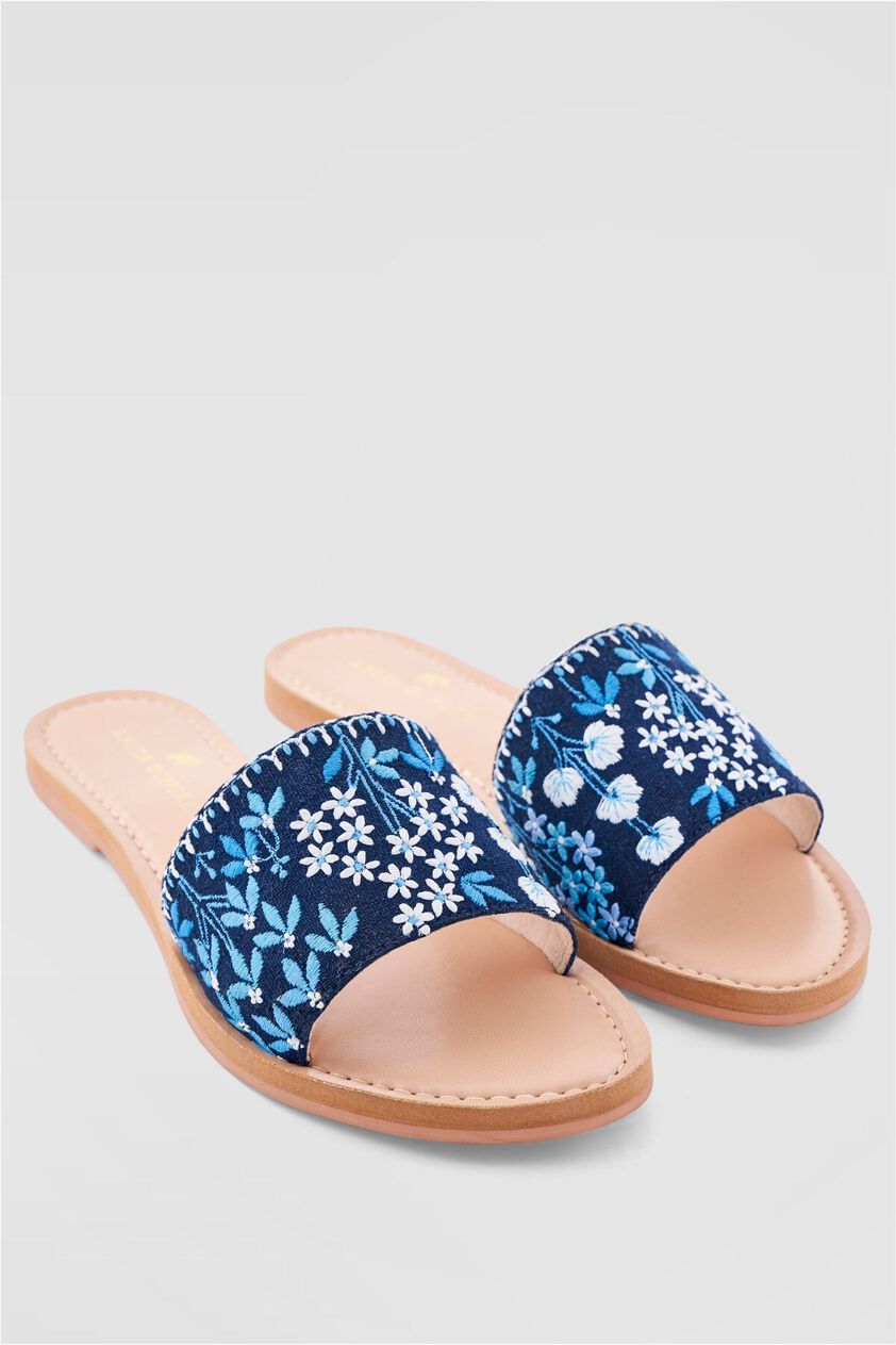 Aranyaa Sliders - Navy Blue, Navy Blue, image 2