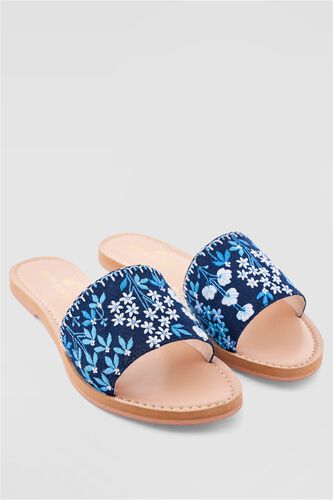 Aranyaa Sliders - Navy Blue, Navy Blue, image 2