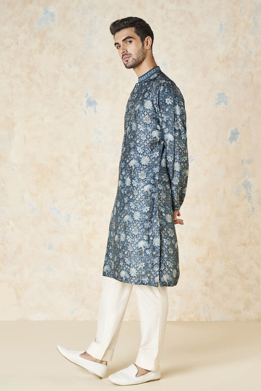 Bhramar Kurta - Blue, Blue, image 2
