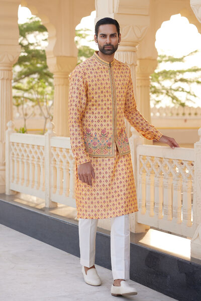 Ashmayu Nehru Jacket - Mustard