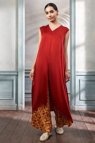 1 - Arudra Kurta Set - Maroon, image 1
