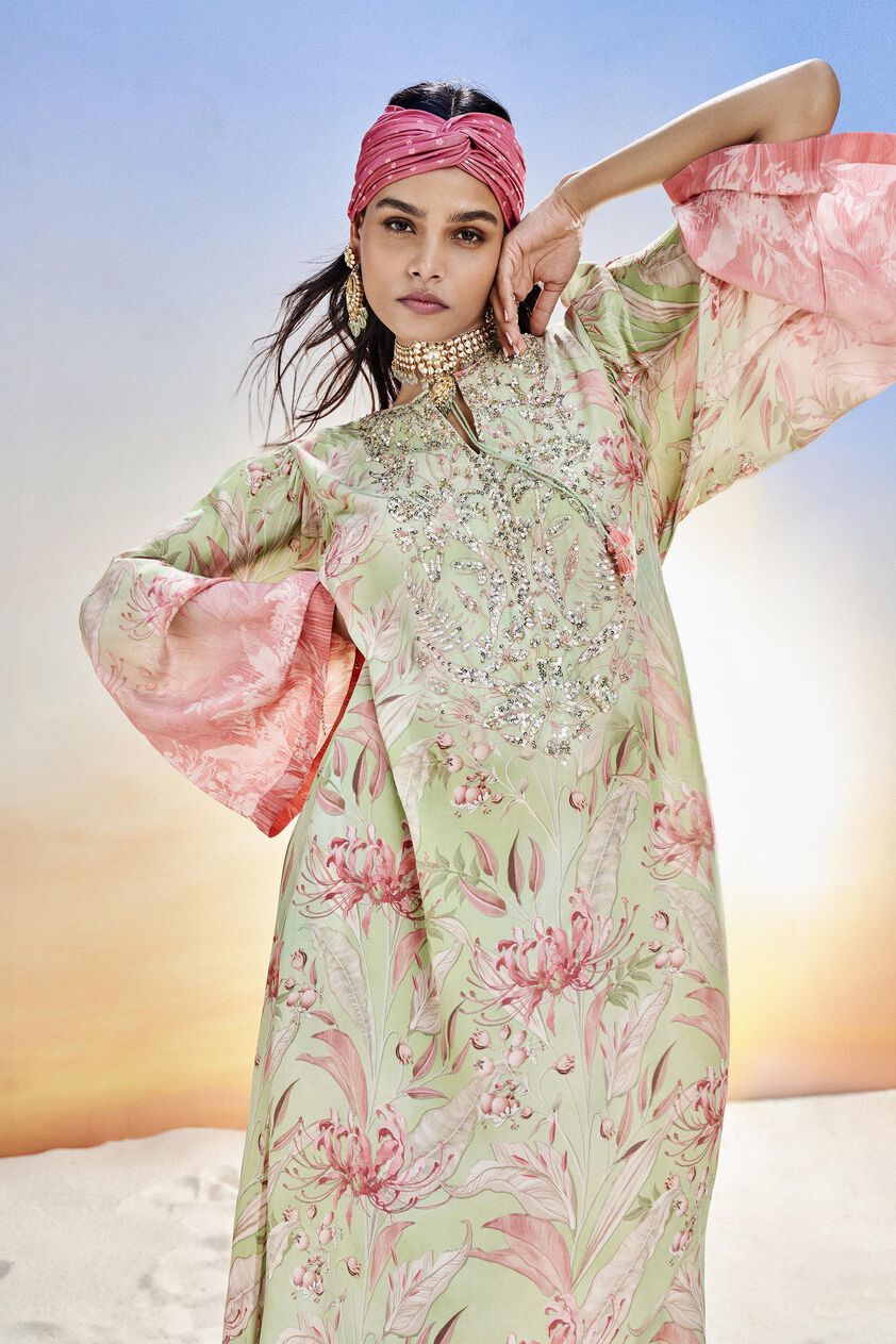 Aneeza Kaftan - Green, Green, image 3