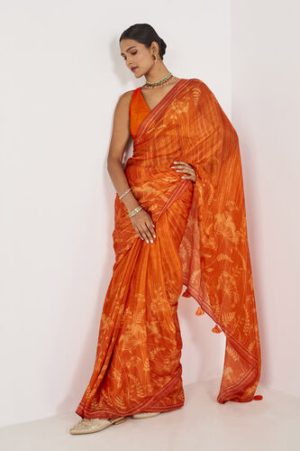 Meora Saree - Orange, , image 2