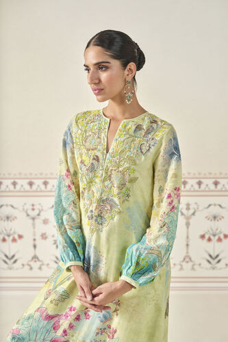 Emmylou Sequin Kaftan - Lime, Yellow, image 6