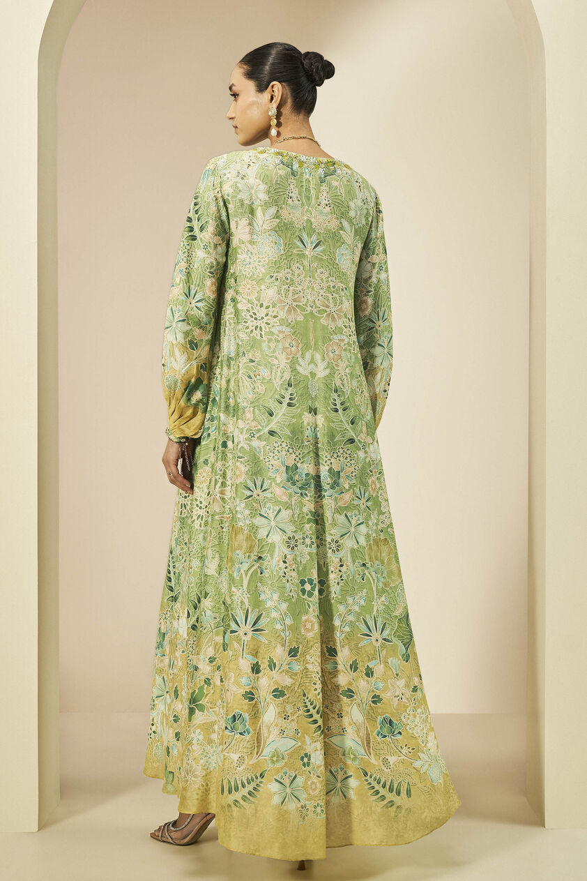 Natoya Embroidered Lyocell Kaftan - Lime, Lime, image 3