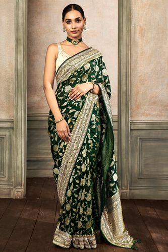 1 - Pameela Benarasi Saree – Green, image 1