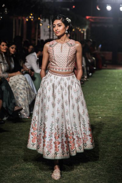 Devanshi Crop Top and Skirt