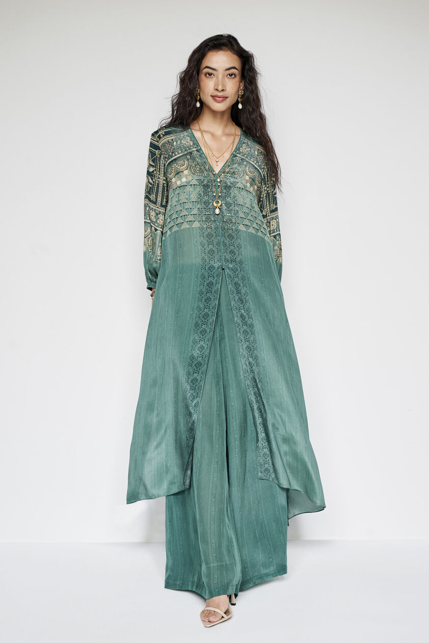 Ava Kurta Set - Green, Sage, image 1