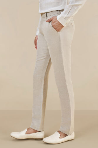 Natural Linen Trousers, Natural, image 2