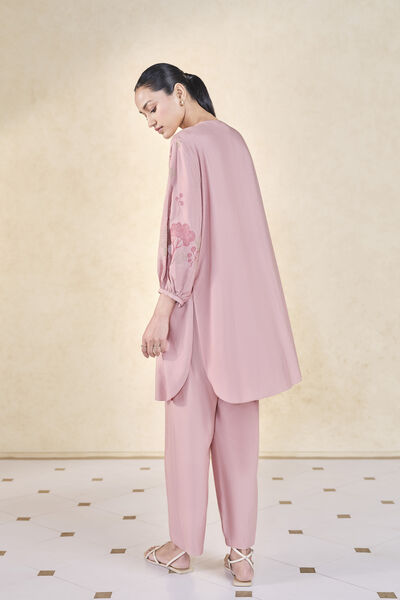 Dream Hand-embroidered Kantha Co-ord - Blush