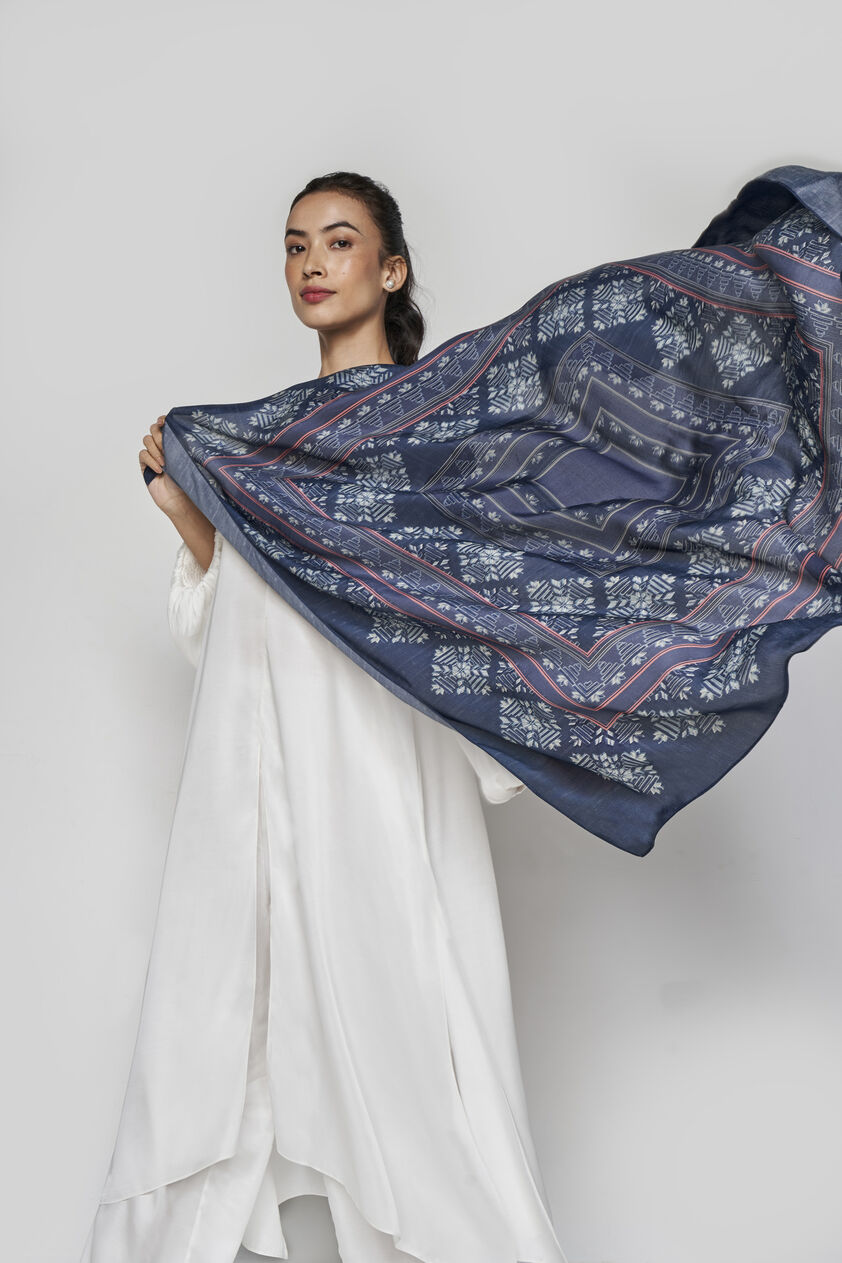 Shezan Scarf - Blue, Blue, image 1
