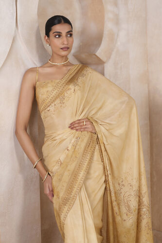 Elyse Saree - Yellow, Yellow, image 3