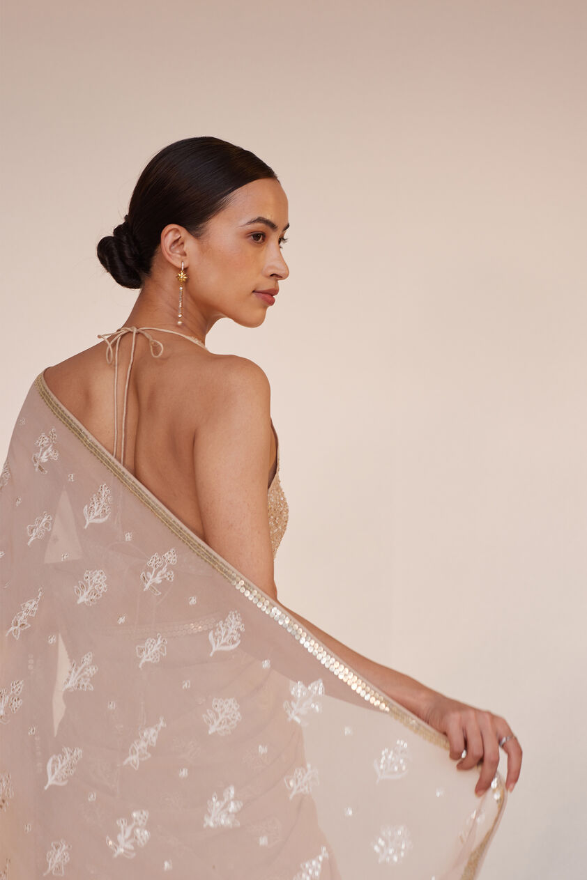 Iqra Saree - Flesh, Flesh, image 5
