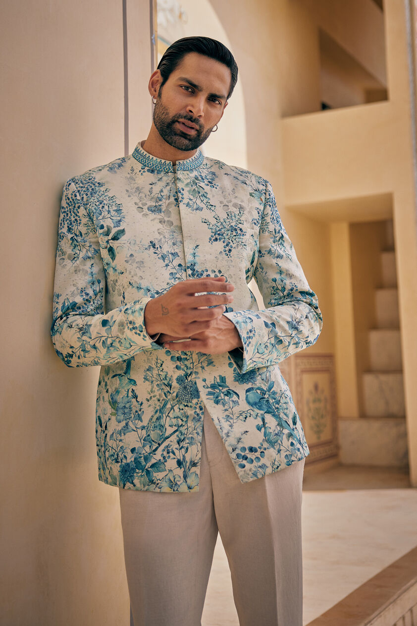 Yajat Bandhgala - Blue, White, image 3
