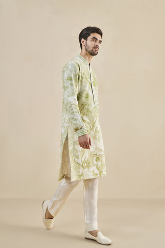 From The Tropics Kurta - Lime, Lime, image 3