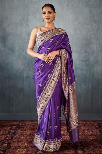 1 - Naitee Saree Set – Purple, image 1