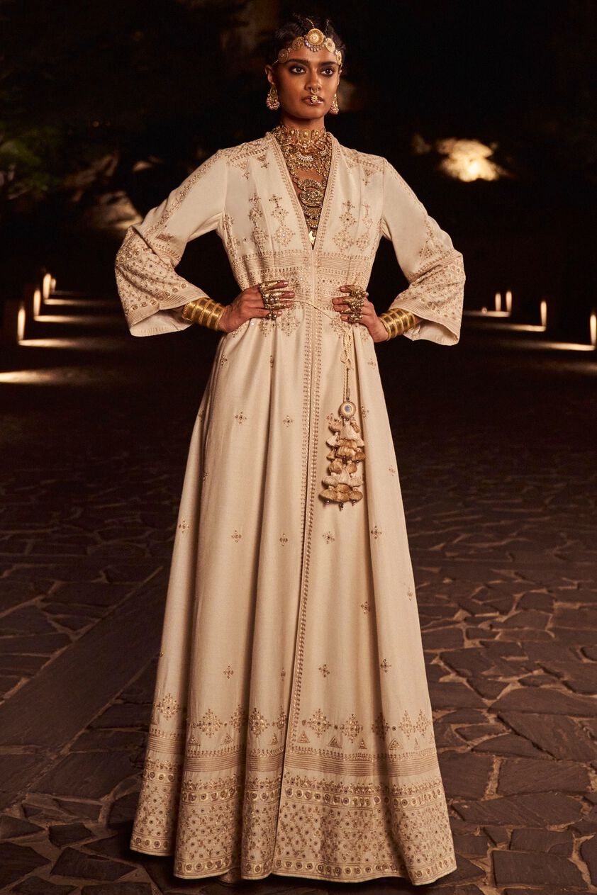 1 - Nandika Jacket Set – Ivory, image 1