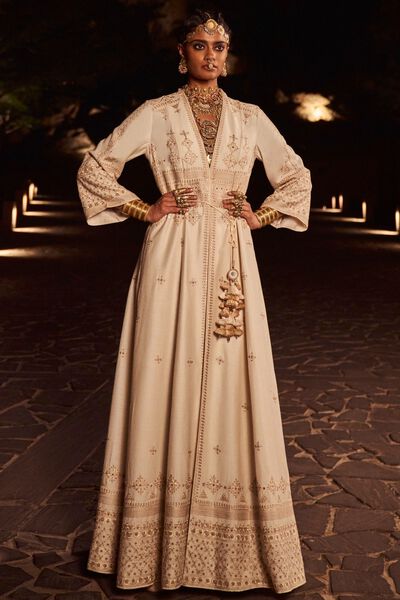 Nandika Jacket Set - Ivory