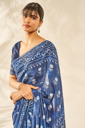 4 - Kaiya Saree - Indigo, image 4