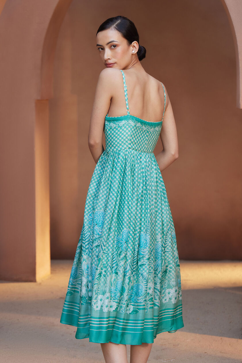 Anam Fit and Flare Dress  - Green, Green, image 5