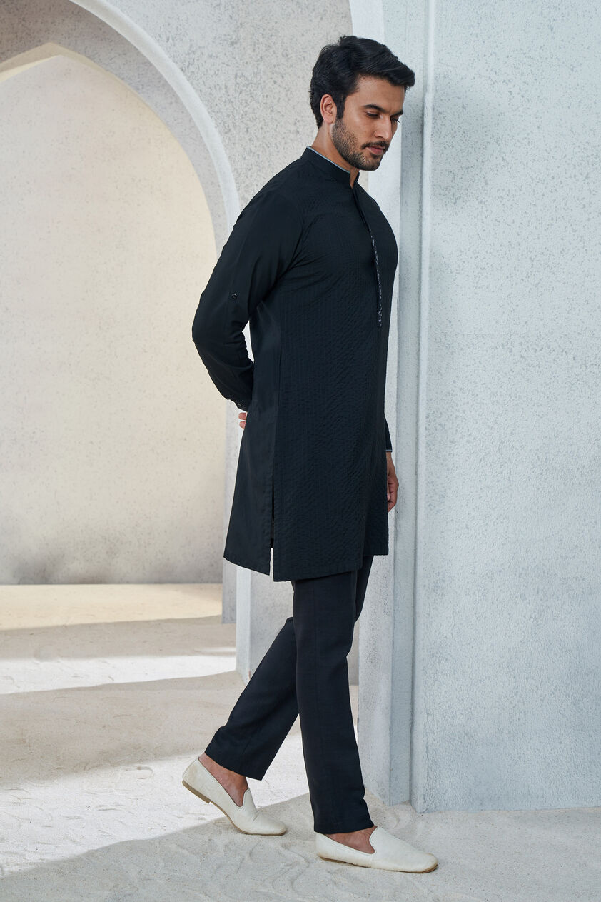 Afraz Kurta - Black, Black, image 2