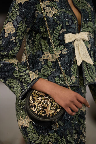 Auralis Embroidered Silk Skirt Set - Blue, Blue, image 4