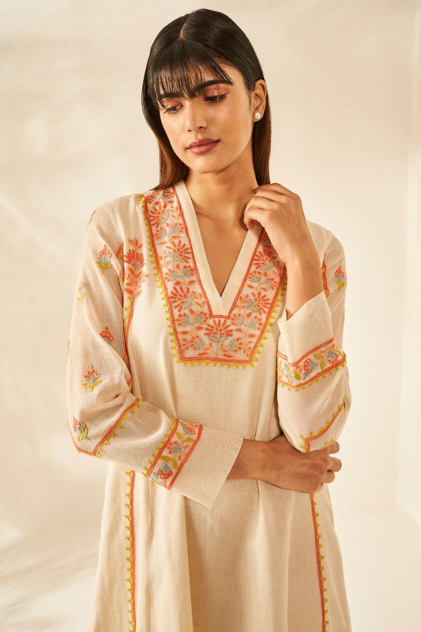 4 - Thara Kaftan - Ivory, image 4
