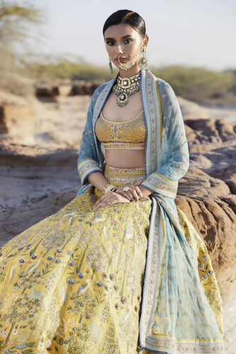 Kivyaa Lehenga, Mustard, image 2