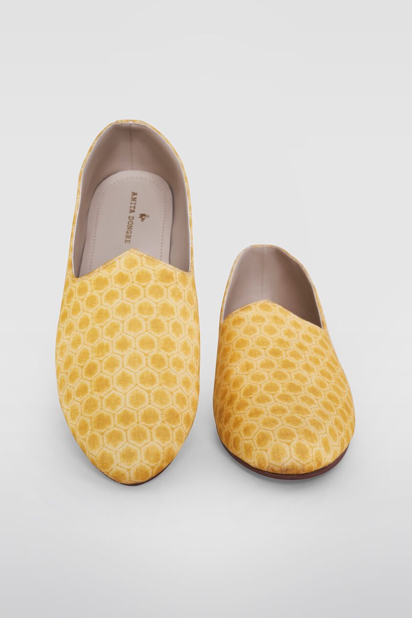 1 - Yellow Printed Mojris, image 1
