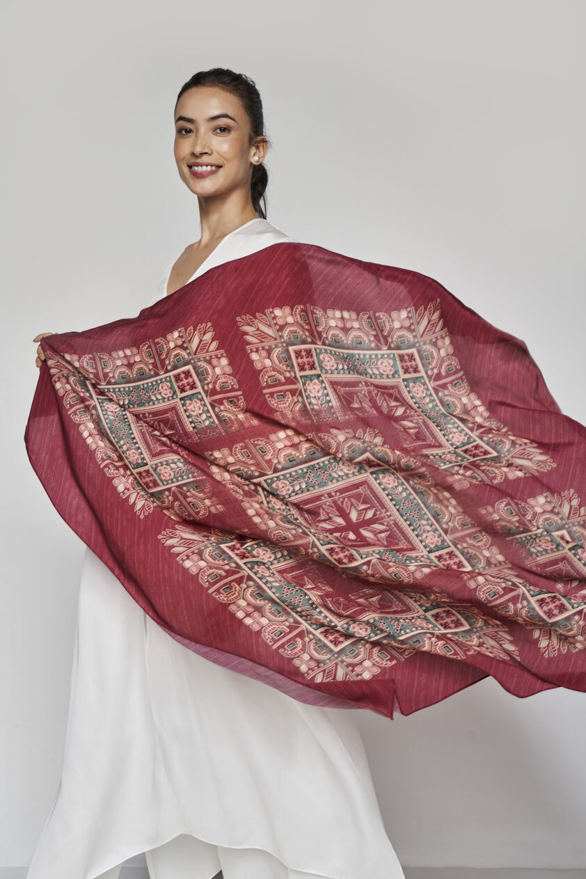 Nokomis Scarf - Wine, Wine, image 1