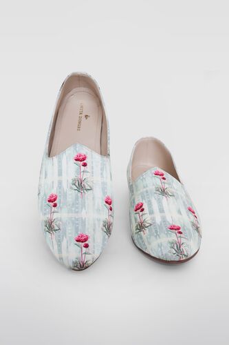 1 - Blue Floral Mojris, image 1