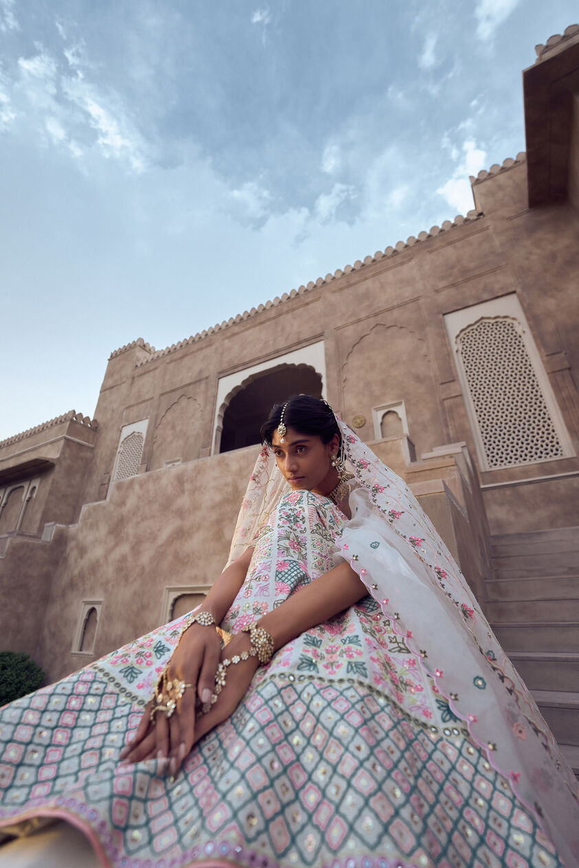 Kripali Lehenga - Cream, , image 3