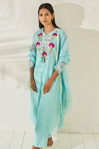 4 - Kayavi Kurta Set – Aqua, image 4