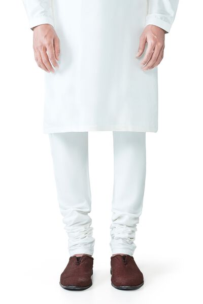 Off White Silk Churidar